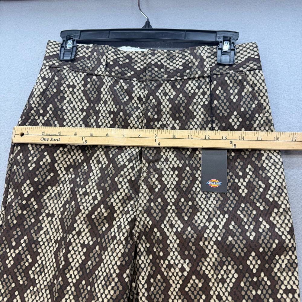 Dickies Khaki Pants Women's 4R Brown Snake Print High Rise Tapered Leg NWT - Picture 13 of 16